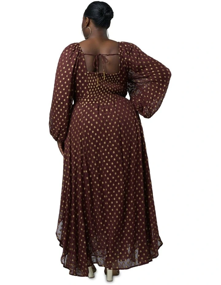 Mystic Moonlight Maxi Dress in Brown image 2
