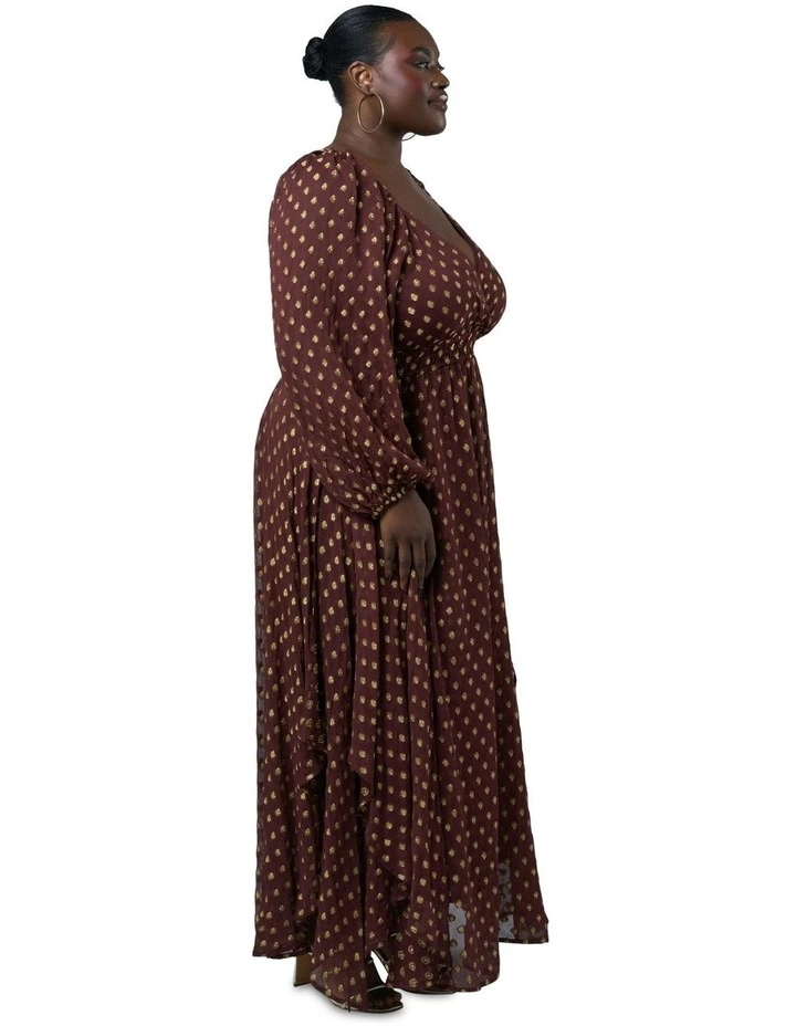 Mystic Moonlight Maxi Dress in Brown image 3