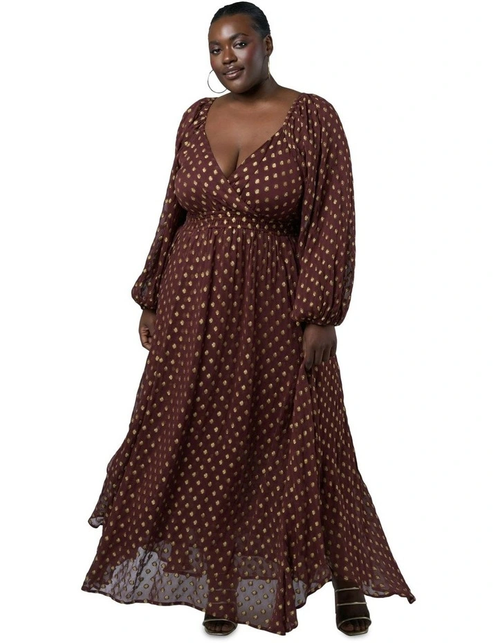 Mystic Moonlight Maxi Dress in Brown image 4