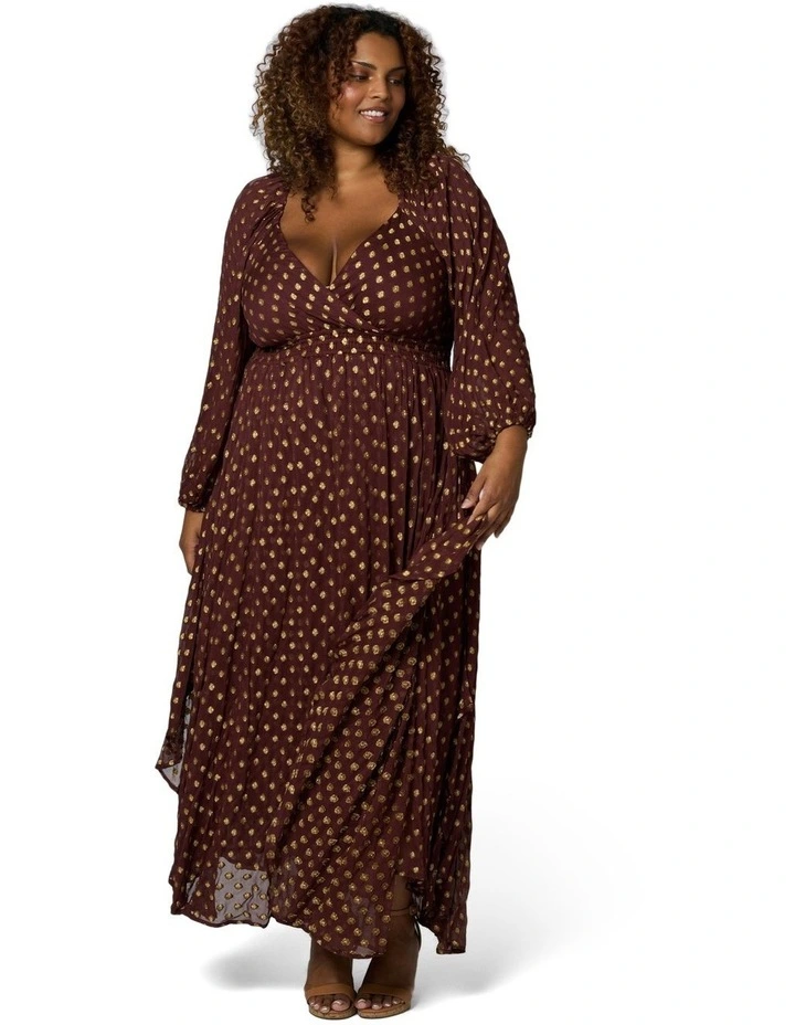 Mystic Moonlight Maxi Dress in Brown image 5