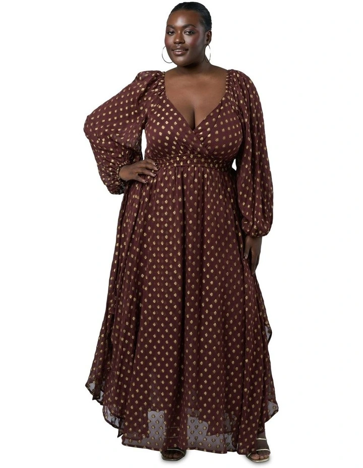 Mystic Moonlight Maxi Dress in Brown image 5