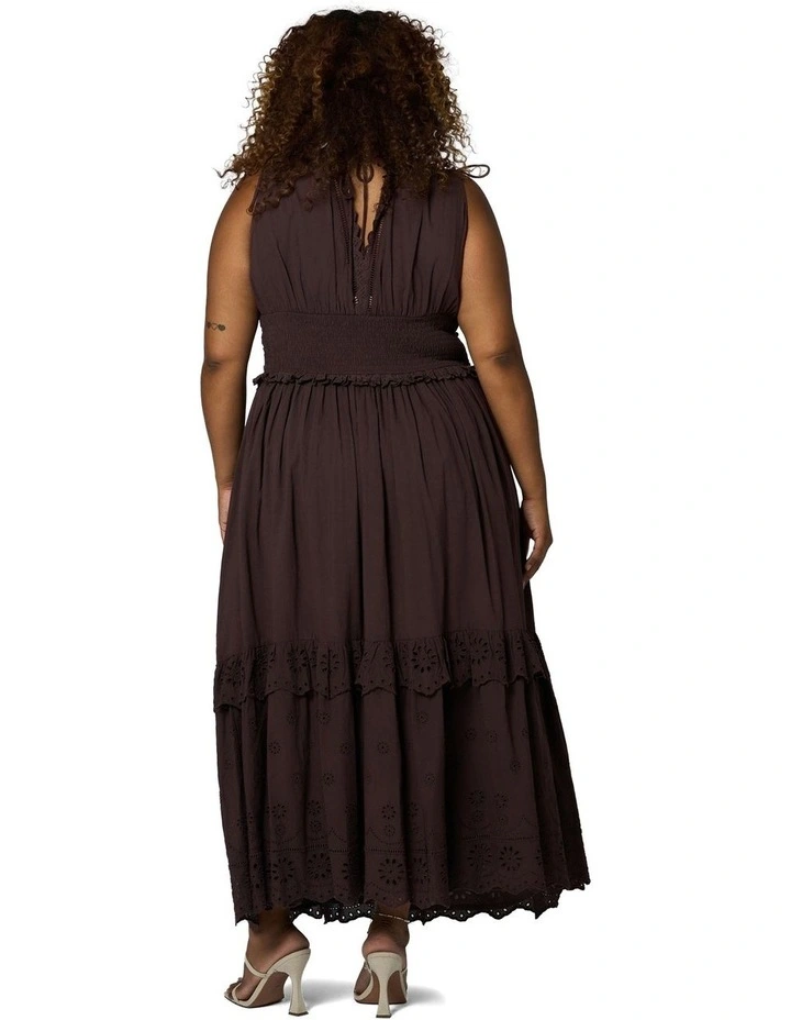 Lucinda Maxi Dress in Brown image 2