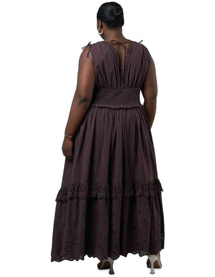 Lucinda Maxi Dress in Brown image 2