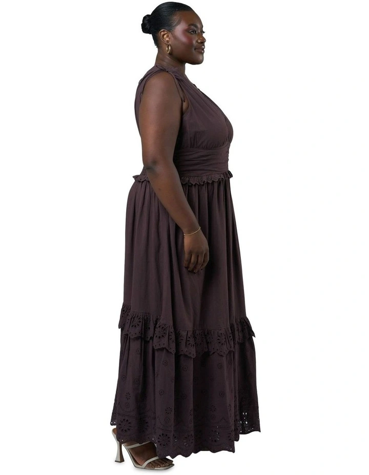Lucinda Maxi Dress in Brown image 3