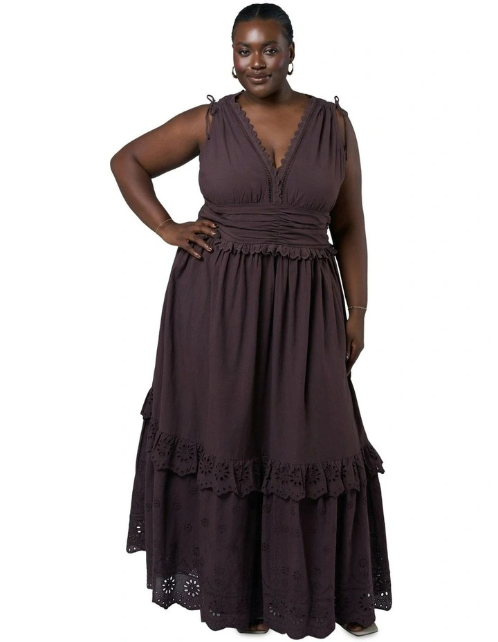 Lucinda Maxi Dress in Brown image 5
