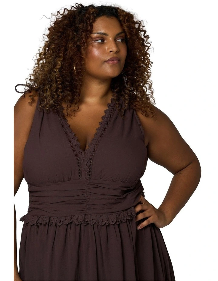 Lucinda Maxi Dress in Brown image 6
