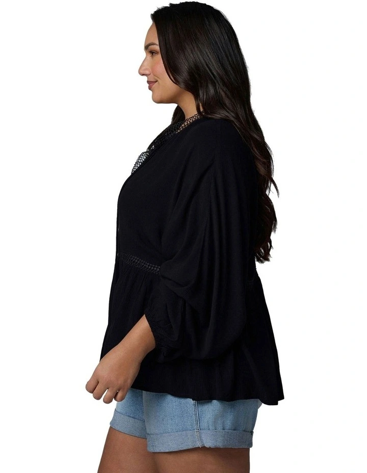 Bohemian Soul Blouse in Black image 3