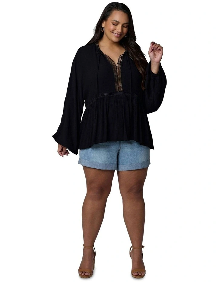 Bohemian Soul Blouse in Black image 4