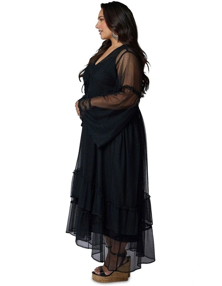 Harmonic Halo Maxi Dress in Black image 3