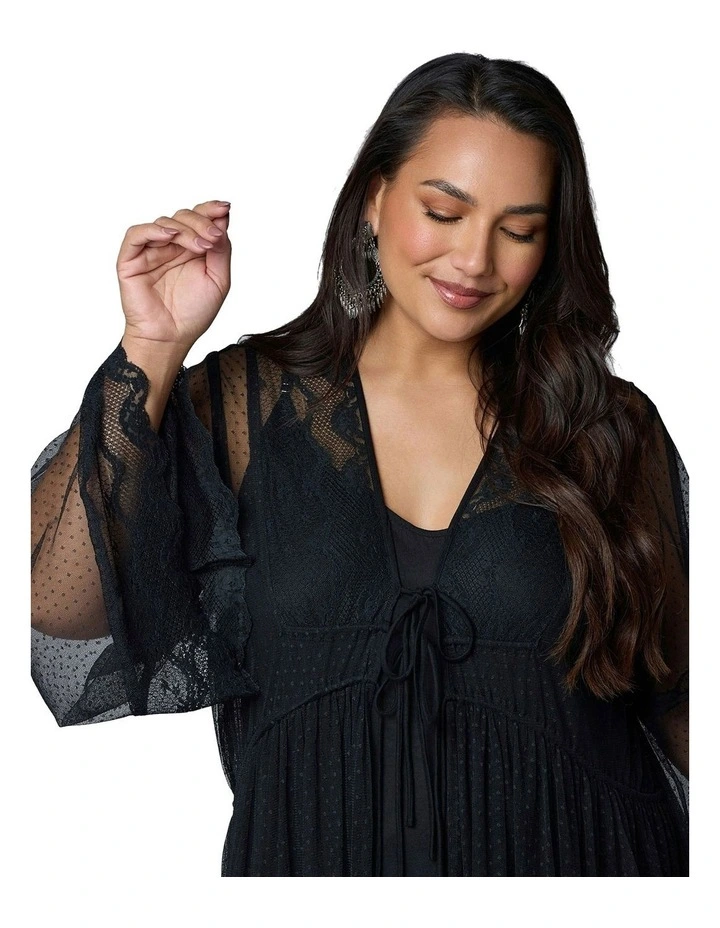 Harmonic Halo Maxi Dress in Black image 6