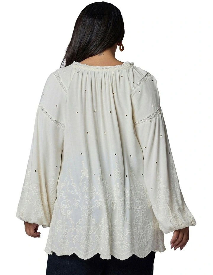 Genevieve Blouse in Cream image 2