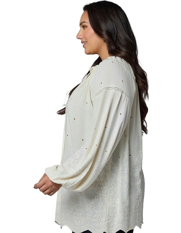 Genevieve Blouse in Cream image 3