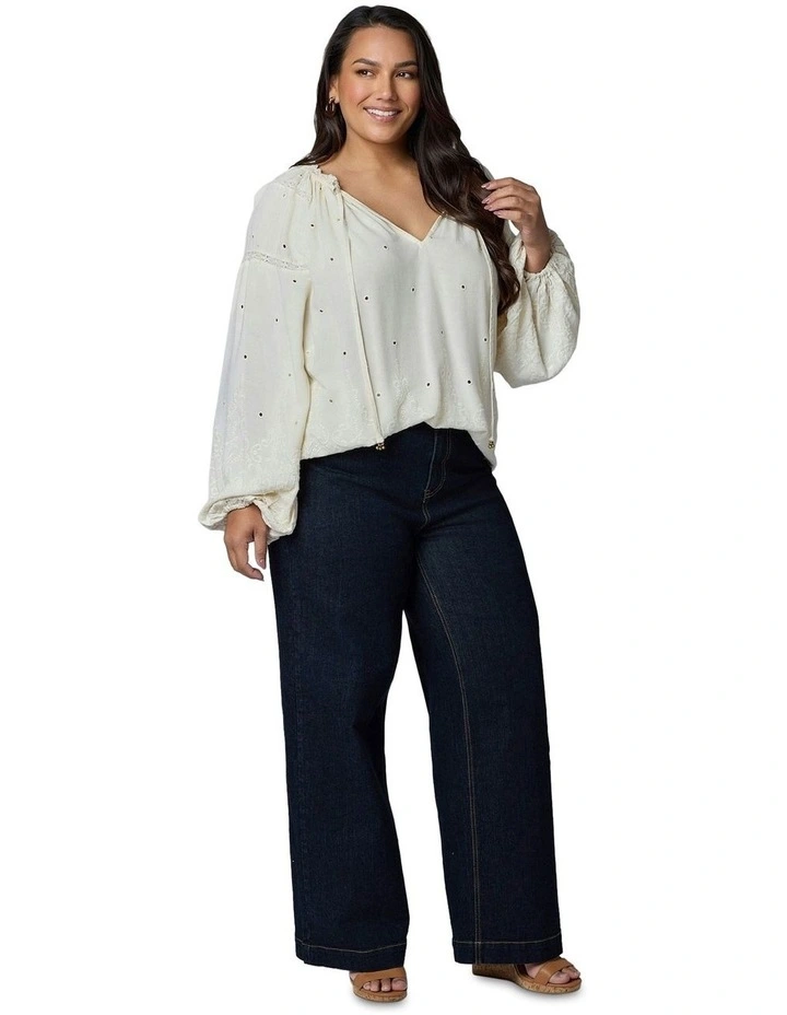 Genevieve Blouse in Cream image 4