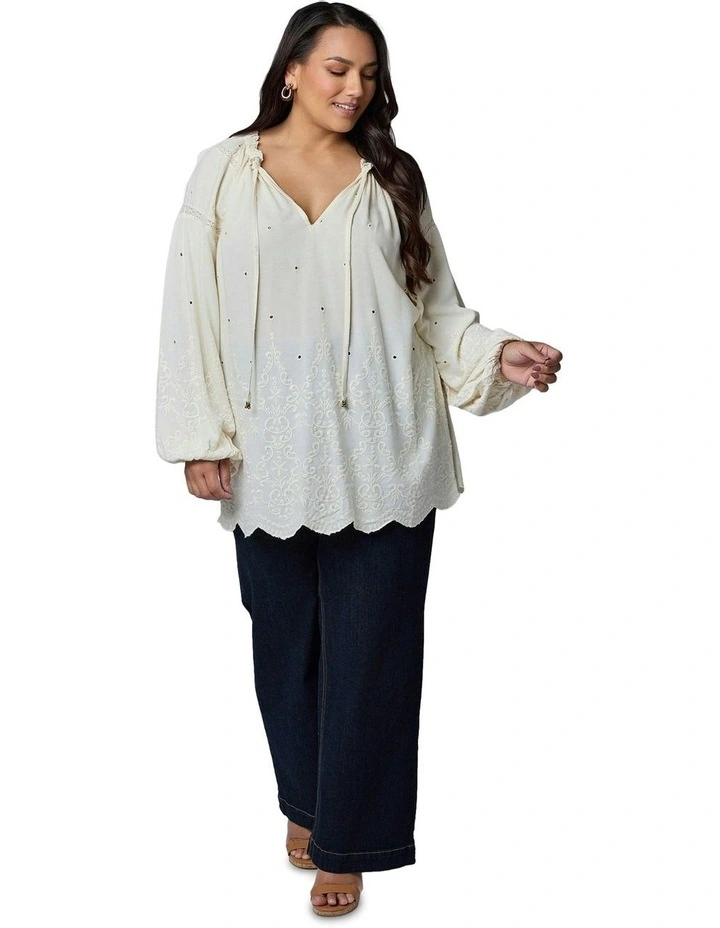 Genevieve Blouse in Cream image 5