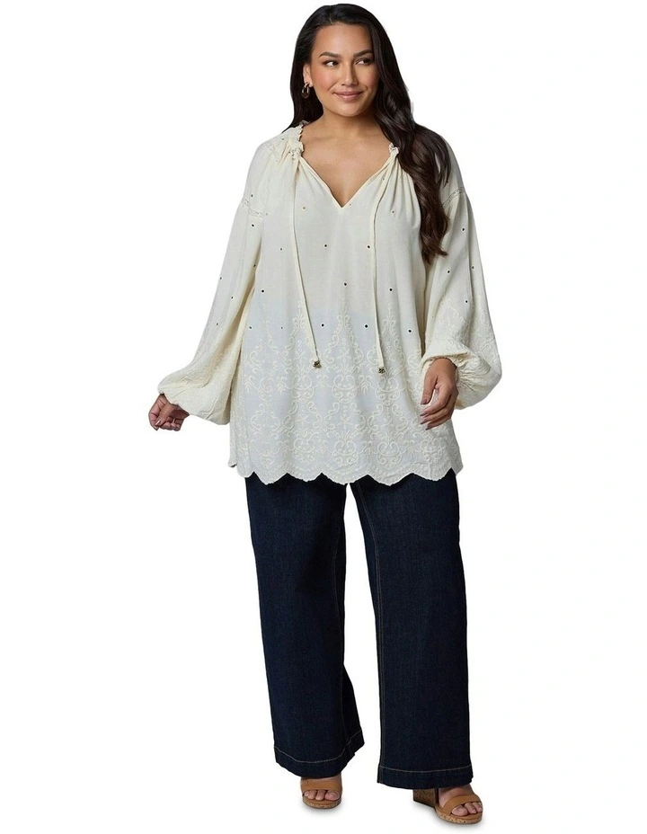 Genevieve Blouse in Cream image 6