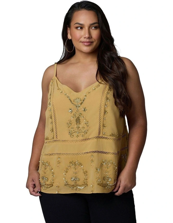 Paradise City Cami in Mustard image 1