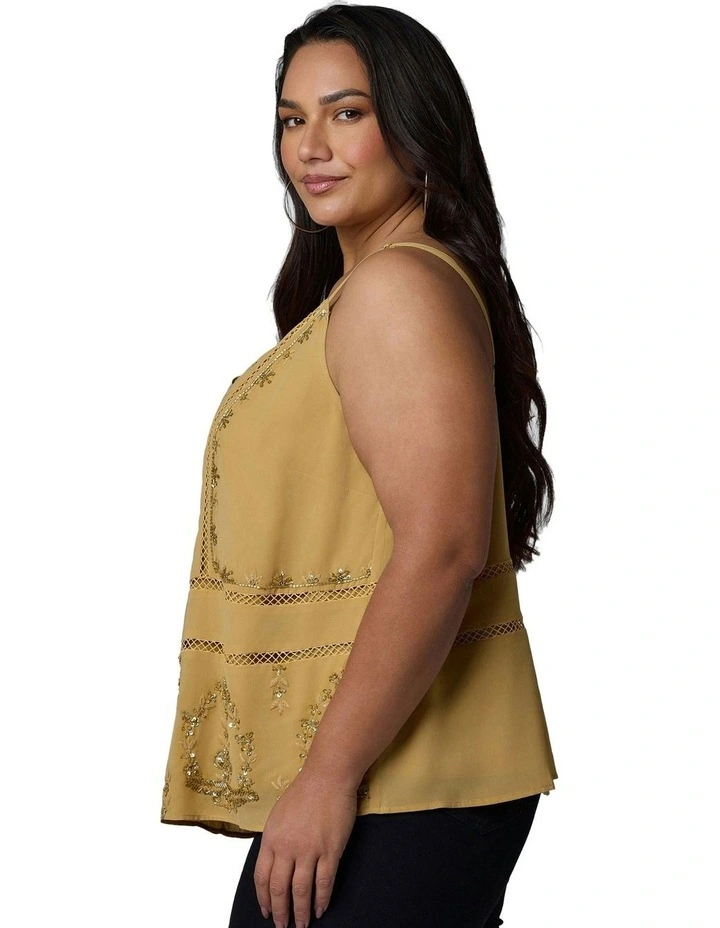 Paradise City Cami in Mustard image 3