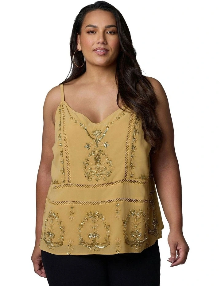 Paradise City Cami in Mustard image 4