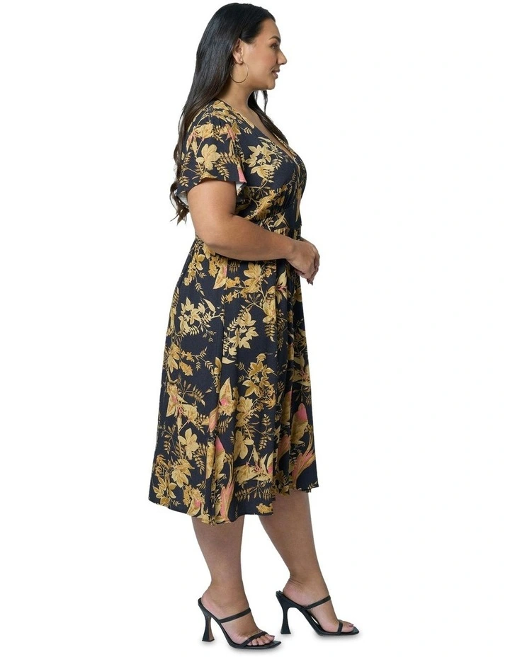 Night Riot Midi Dress in Multi image 3