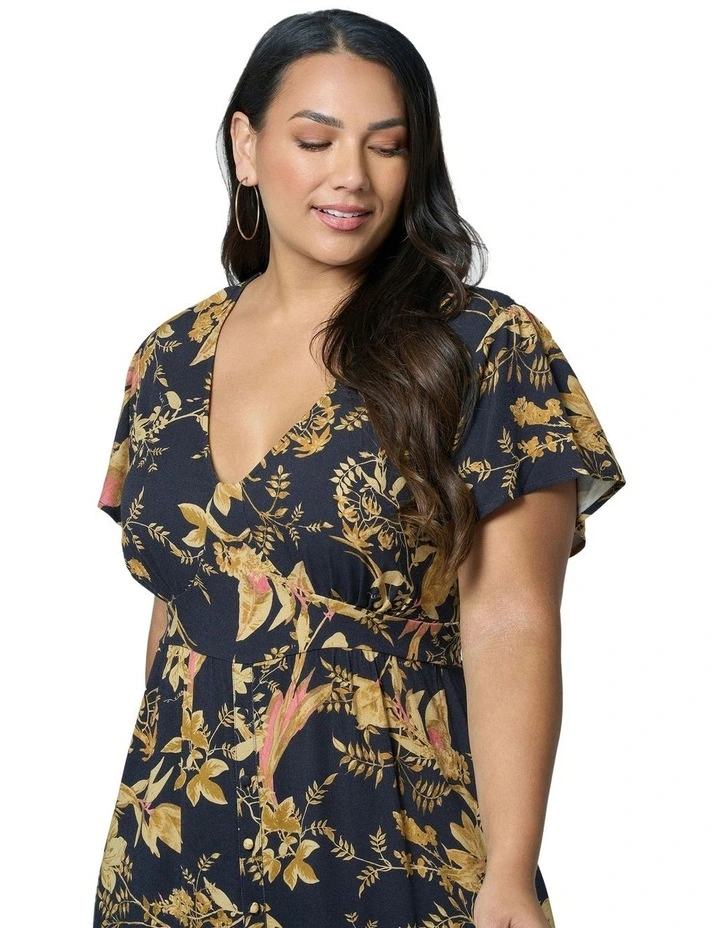 Night Riot Midi Dress in Multi image 6