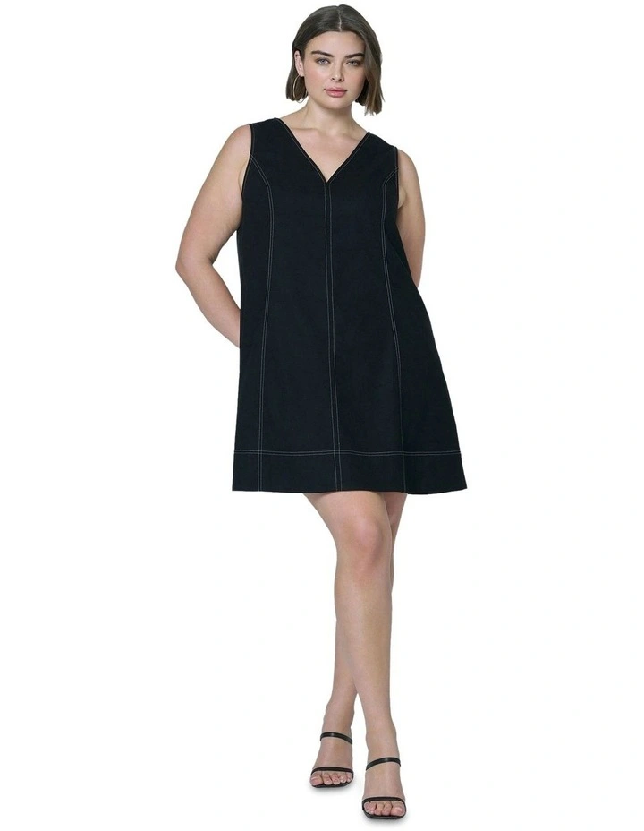 Venom Mini Dress in Black image 4