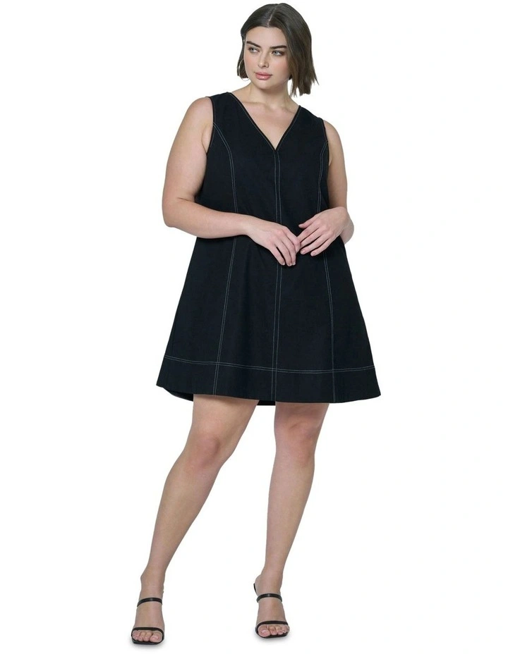 Venom Mini Dress in Black image 5