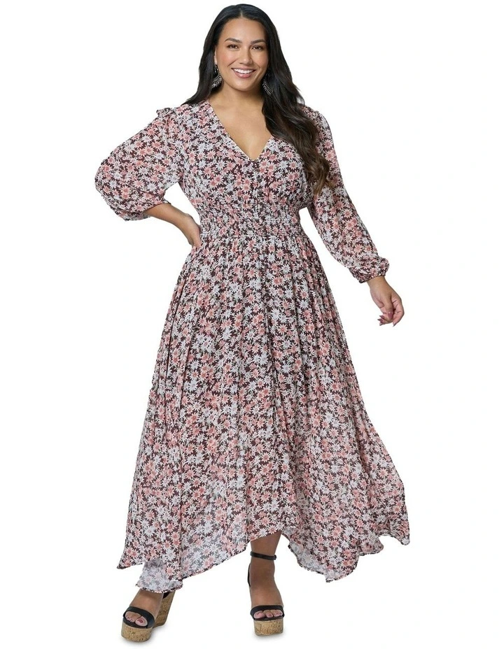 Bohemian Harmony Maxi Dress in Multi image 1