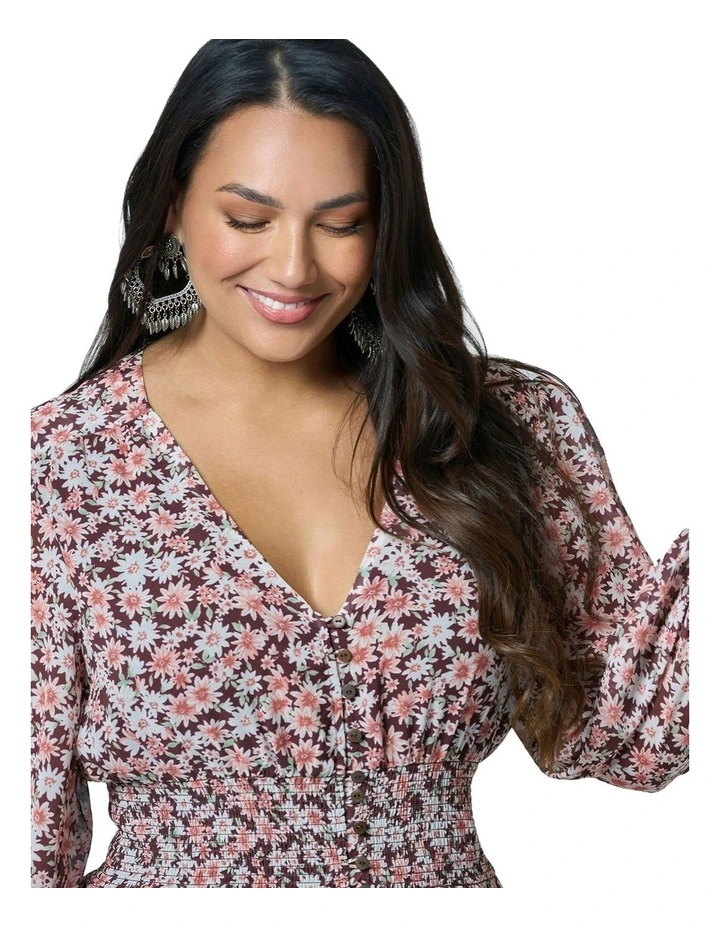 Bohemian Harmony Maxi Dress in Multi image 6