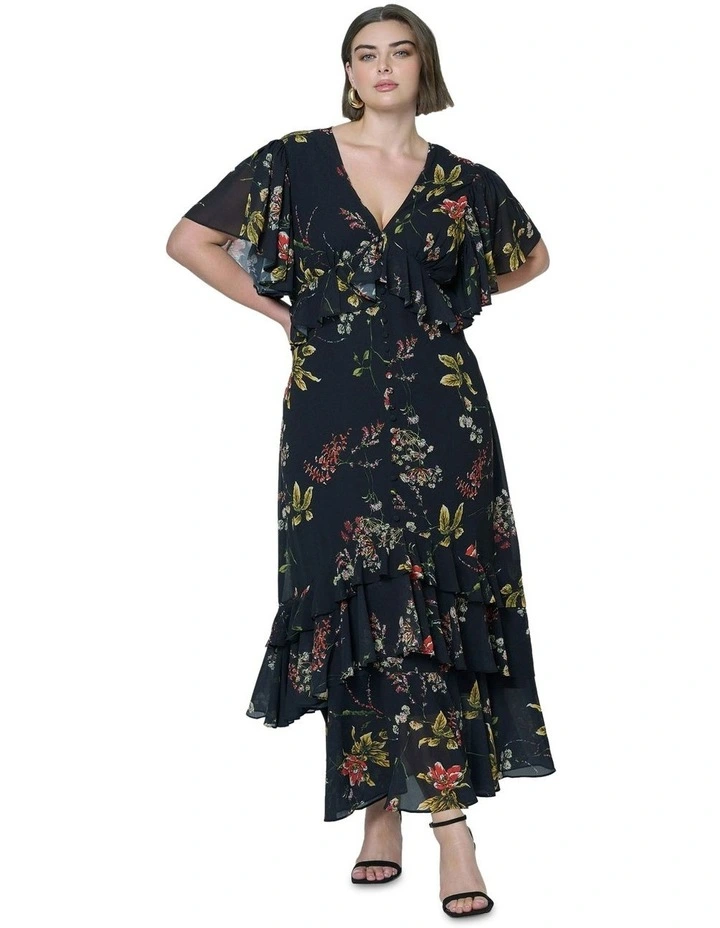 Lavinia Frill Maxi Dress in Multi image 1