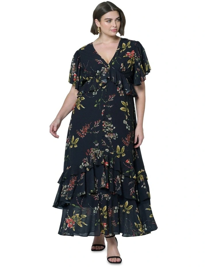 Lavinia Frill Maxi Dress in Multi image 4