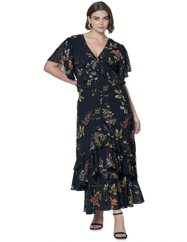 Lavinia Frill Maxi Dress in Multi image 5