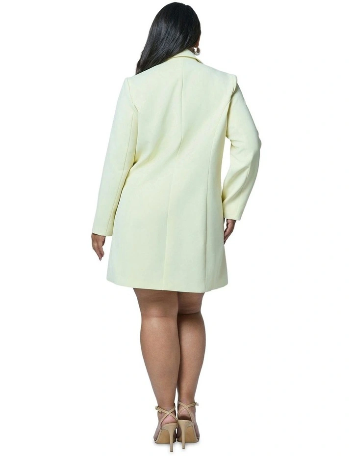 Kiss The Tuxedo Dress in Yellow image 2