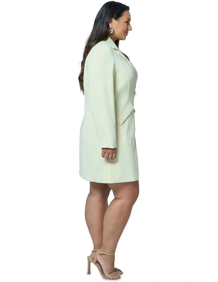 Kiss The Tuxedo Dress in Yellow image 4