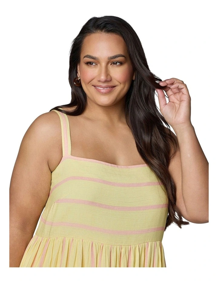 Daisy Stripe Maxi Dress in Multi image 6