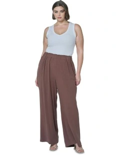 Sunday Linen Pants in Brown