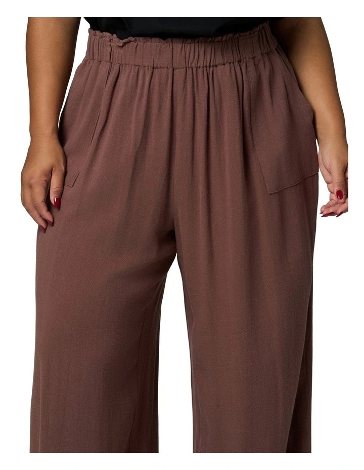 Sunday Linen Pants in Brown image 6