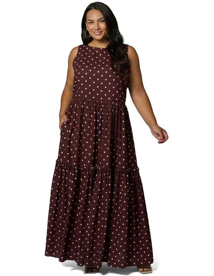 Novi Maxi Dress in Brown image 1