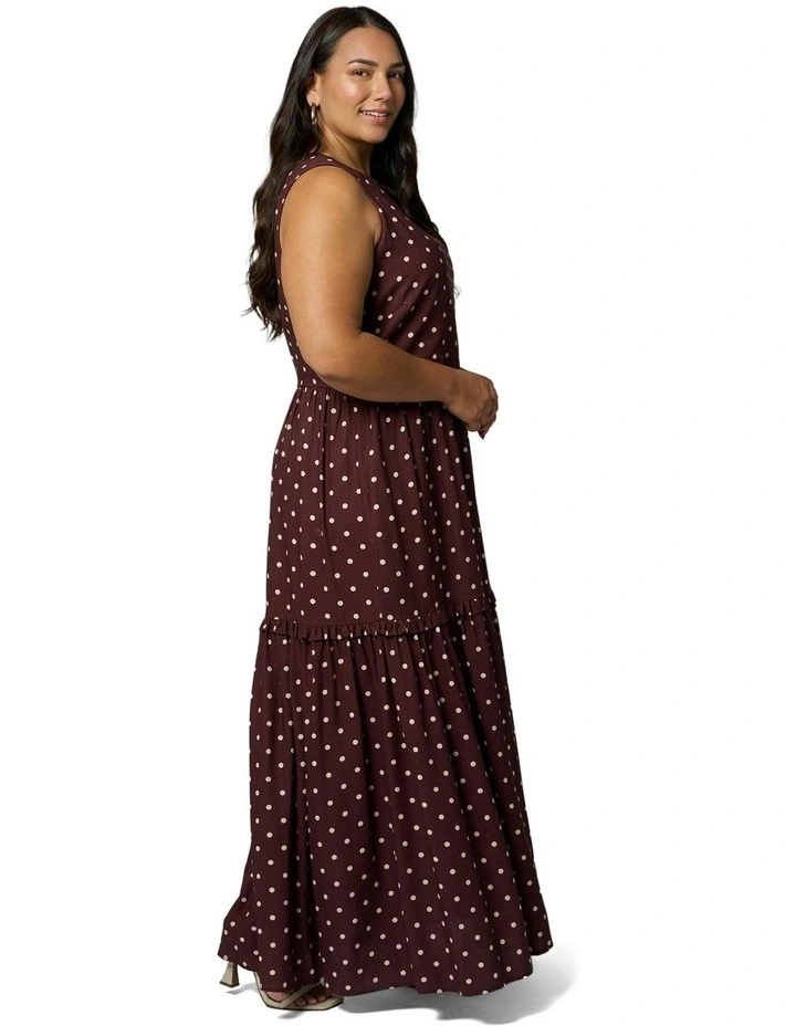 Novi Maxi Dress in Brown image 3