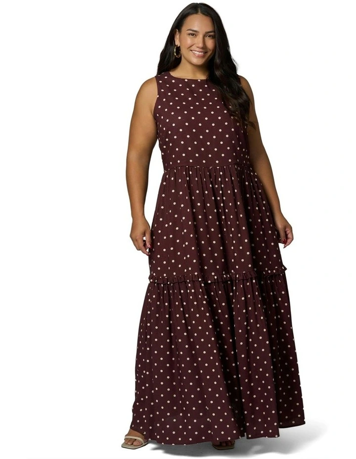 Novi Maxi Dress in Brown image 5