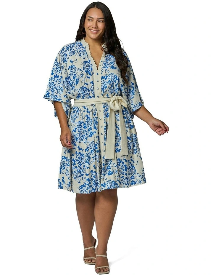 Elle Mini Dress in Blue image 1