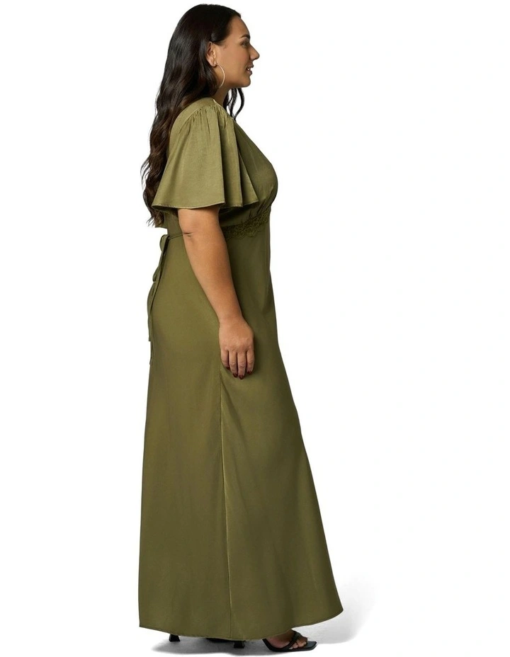Electric Guitars Maxi Dress in Green image 3