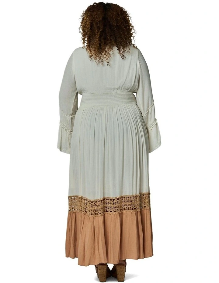 Radiant Goddess Maxi Dress in Cream image 2