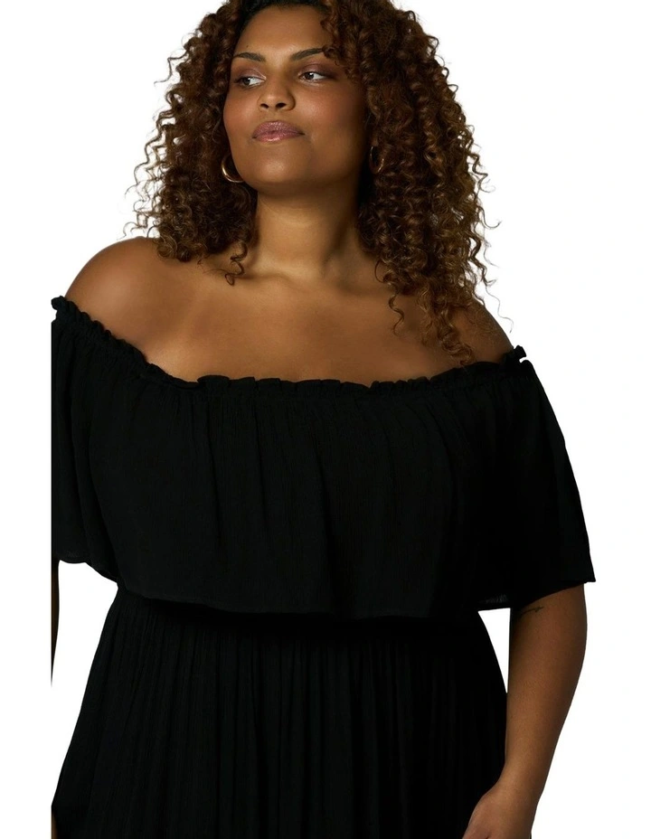 Moondive Maxi Tie Dye Dress in Black image 6