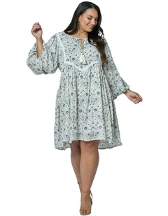 Sea Breeze Mini Dress in Blue