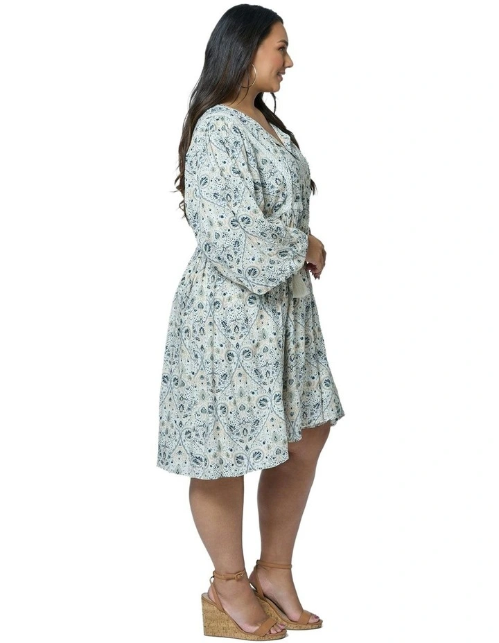 Sea Breeze Mini Dress in Blue image 3