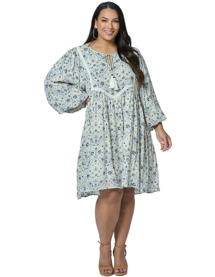 Sea Breeze Mini Dress in Blue image 5