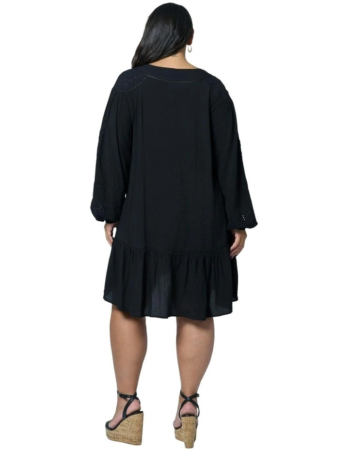 Desert Moon Mini Dress in Black image 2