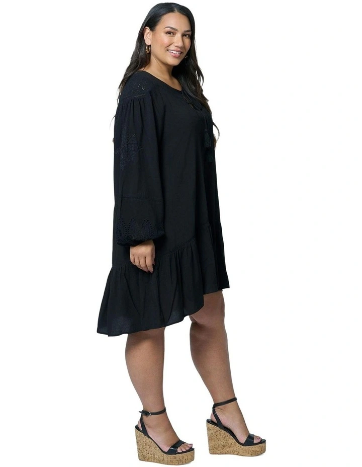 Desert Moon Mini Dress in Black image 3