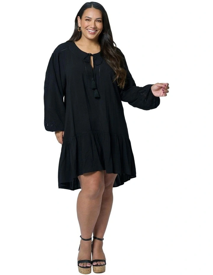 Desert Moon Mini Dress in Black image 4