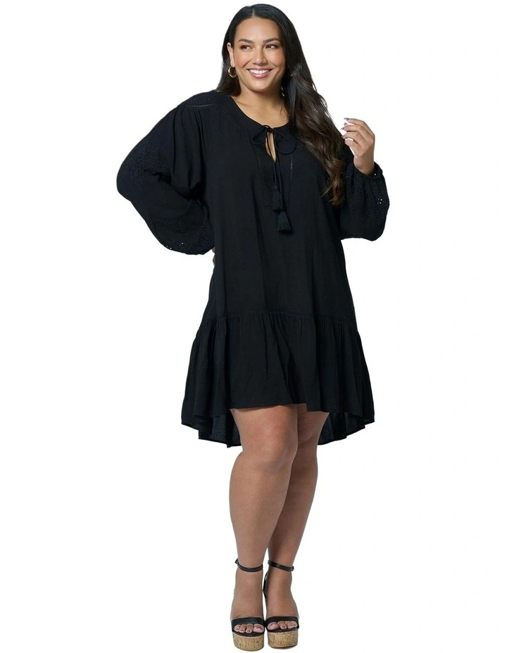 Desert Moon Mini Dress in Black image 5